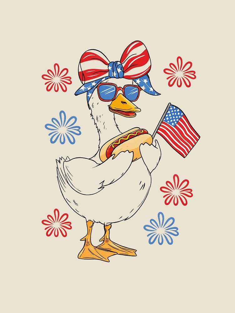 Funny Patriotic 4th of July Duck by Gary3273