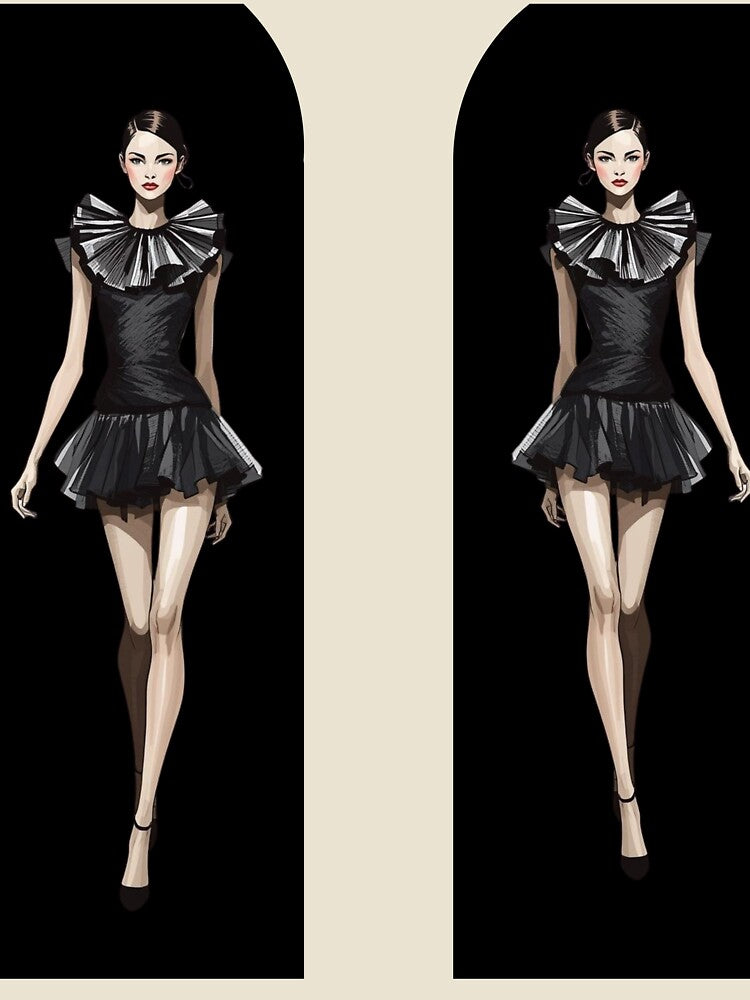 Fashion Illustration T-Shirt | Runway Muse Couture Art T-Shirt by pinkuthink