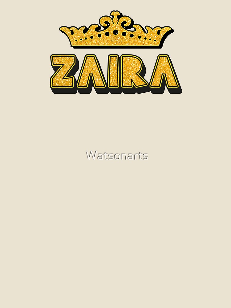 Zaira Personalized Funny Custom Name Crown Design by Watsonarts