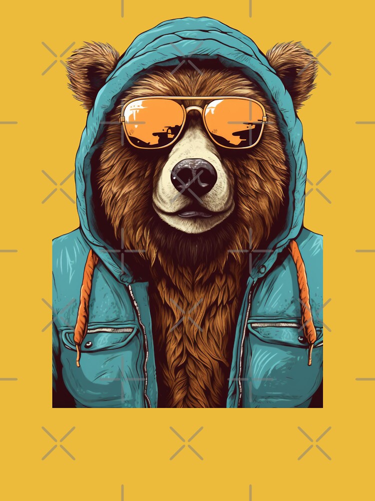 Bear with hoodie by Toms Tee