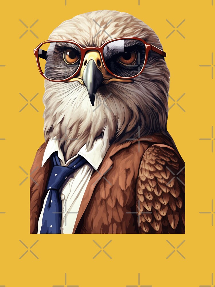 Eagle with sunglasses by Toms Tee