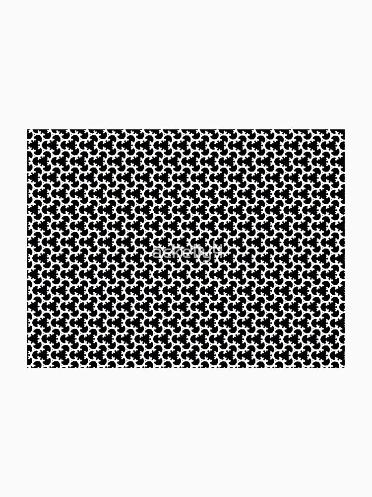 BLACK & WHITE  LACY PATTERN by ackelly4
