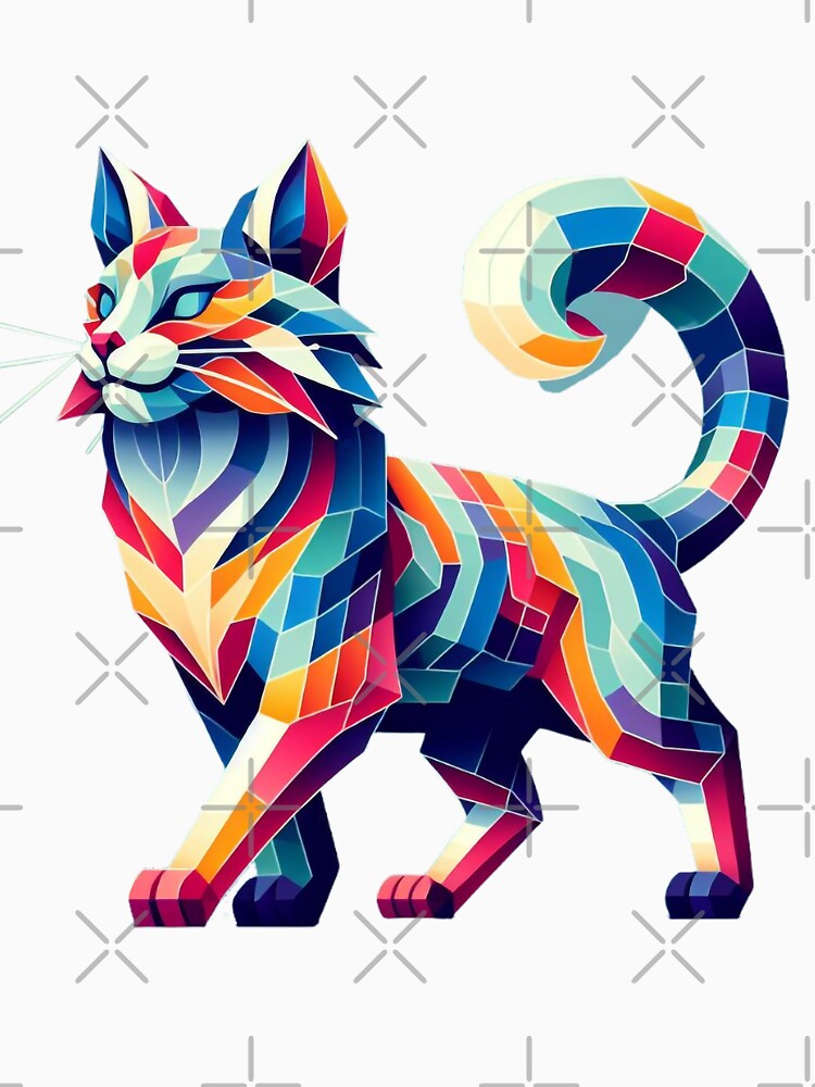 Cute geometric colorful cats 16 by slamnoah