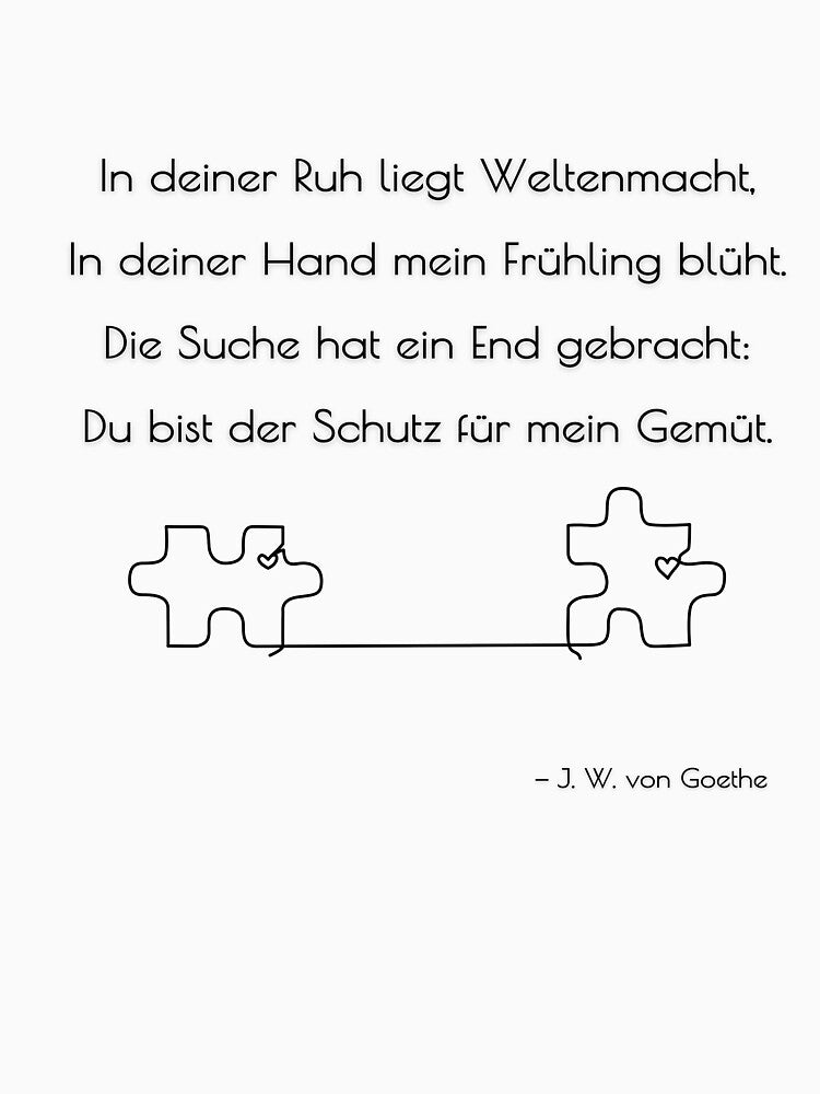 Goethe Love Poem – Beige Aesthetic Minimalist Line Art by smaragdstudio