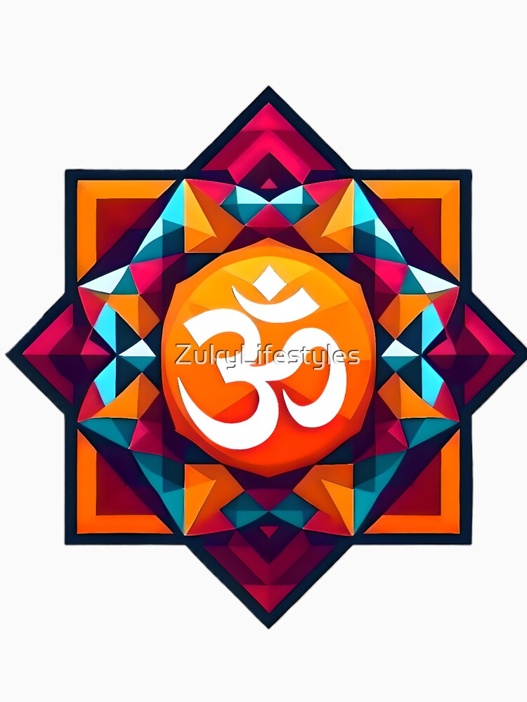 OM PEACE LOVE abstract geometric art Tshirts and print products by ZulryLifestyles