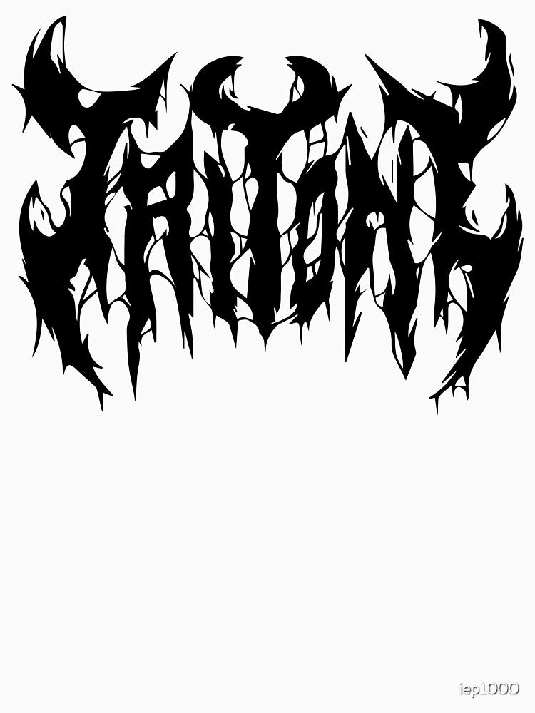 tritone | metal style logo black by iep1000