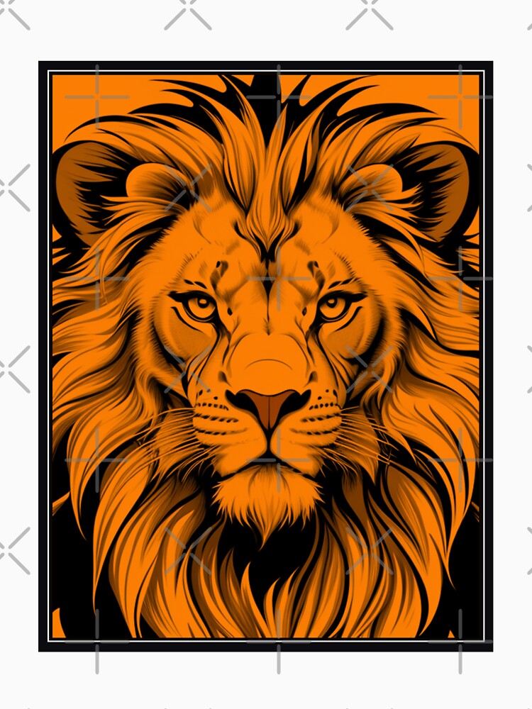 Orange Lion Illustration by NordicBadger