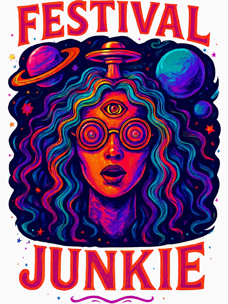 Festival junkie, party lover, music, rave, techno by Chris-DesignLab