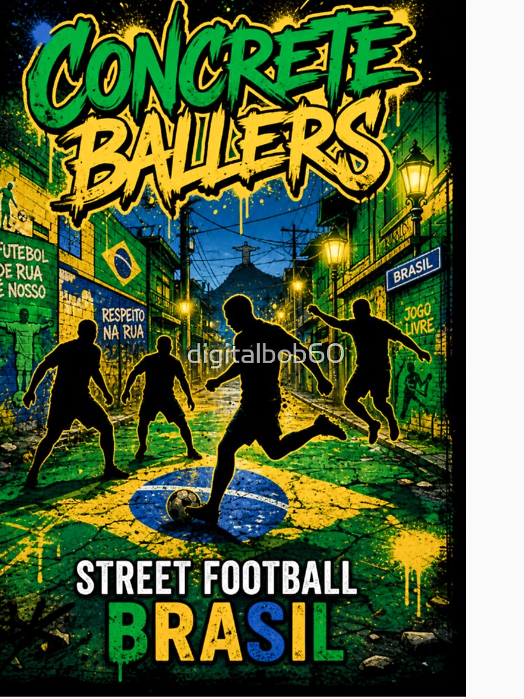 Brazilian Street Soccer Graffiti Style Football Tee by digitalbob60