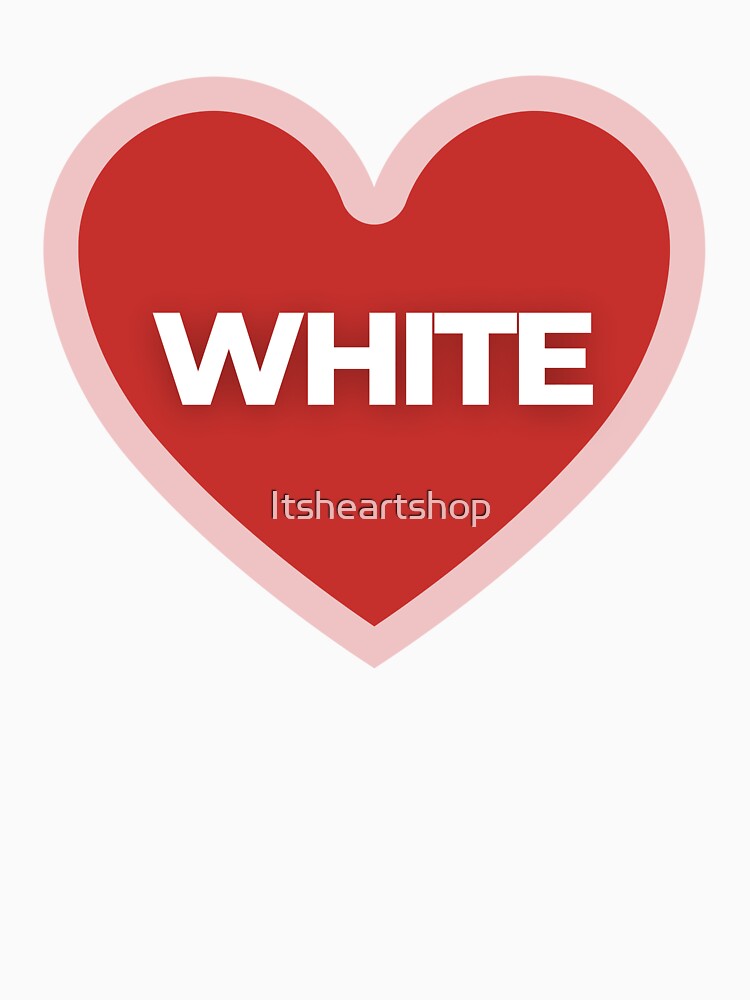 I Heart White by Itsheartshop