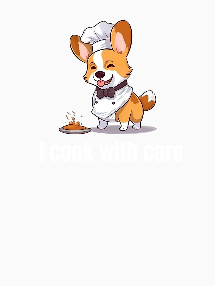 Spring clothing, Foodie, Cooking, Baking T shirt. I cook with care T-Shirt. by Pawshimi Studio