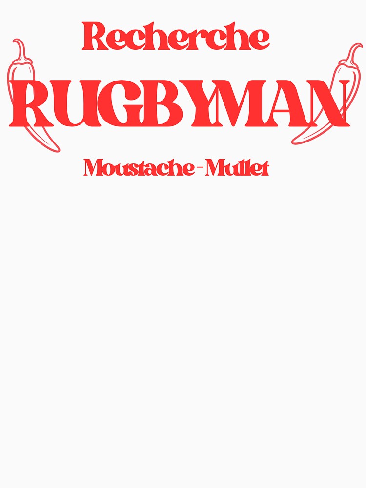 Looking for a rugby player with a mustache and mullet by L'Amour de la fête