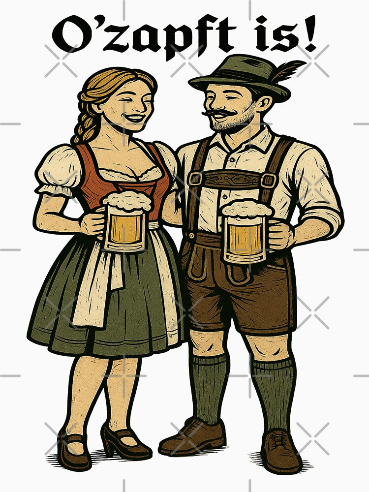Oktoberfest Couple in Traditional Attire by Art-Self Studio