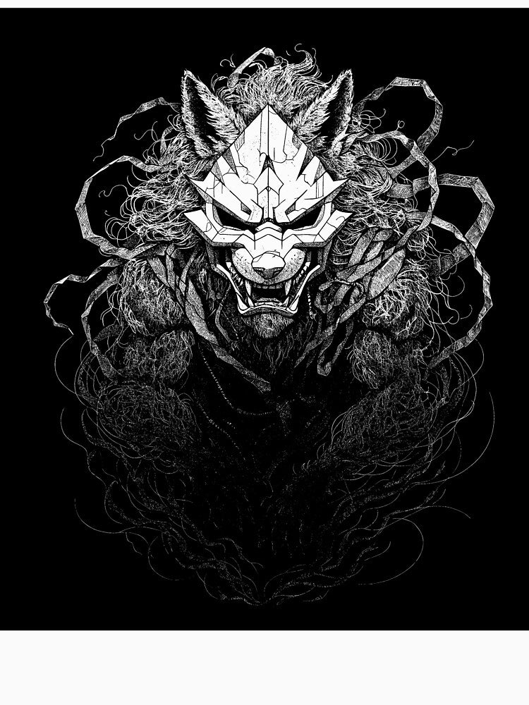 RALEOX Cyberpunk Masked Oni Cyber Fox Luxury Streetwear by RALEOX