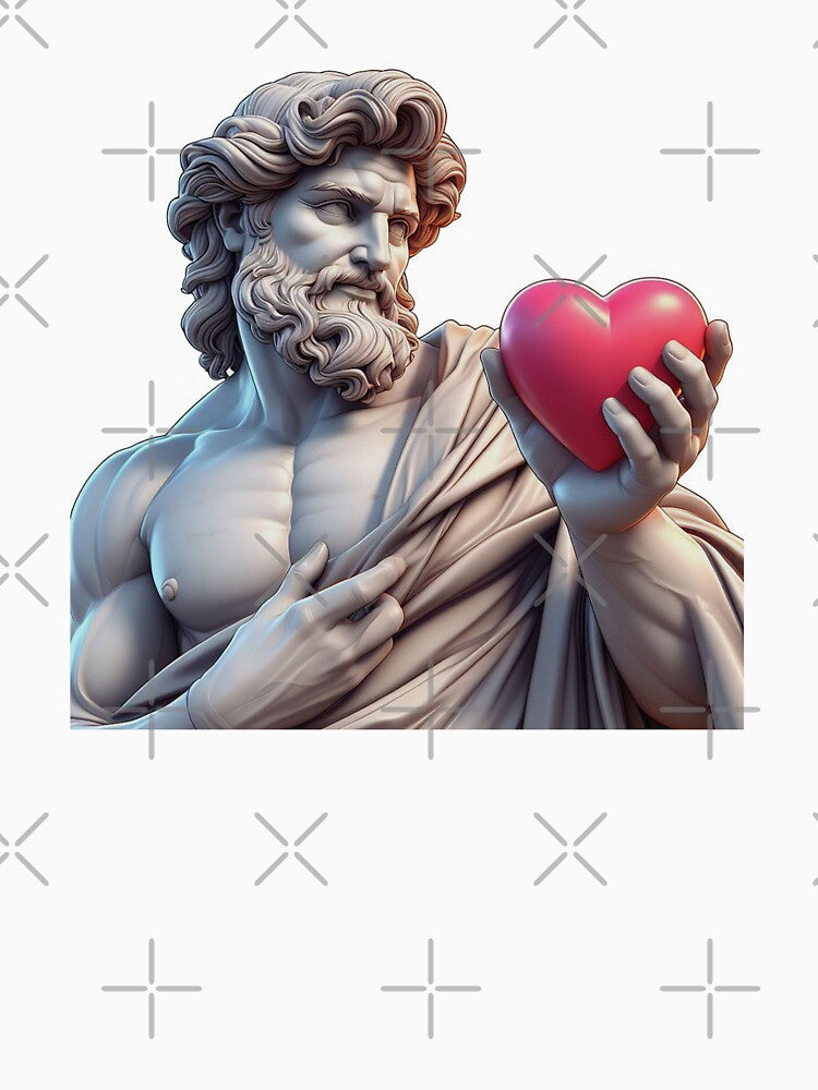 aesthetic greek statue with heart- valentines day by JK-motivation