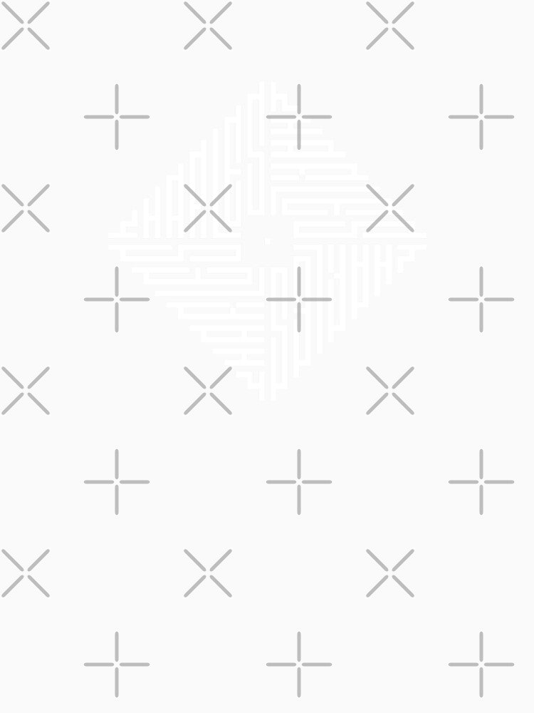 CHARLES | White  | Modern Geometric Kufi Calligraphy | From Name to Art by FOR YOUR NAME