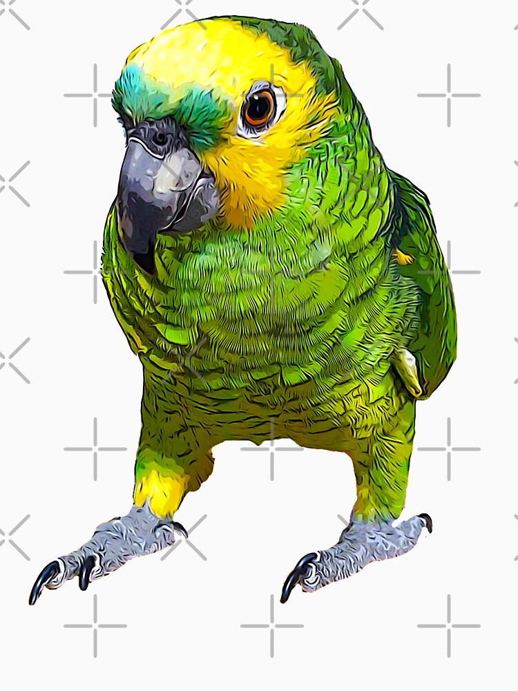 Blue Fronted Amazon Parrot Art by Elarex
