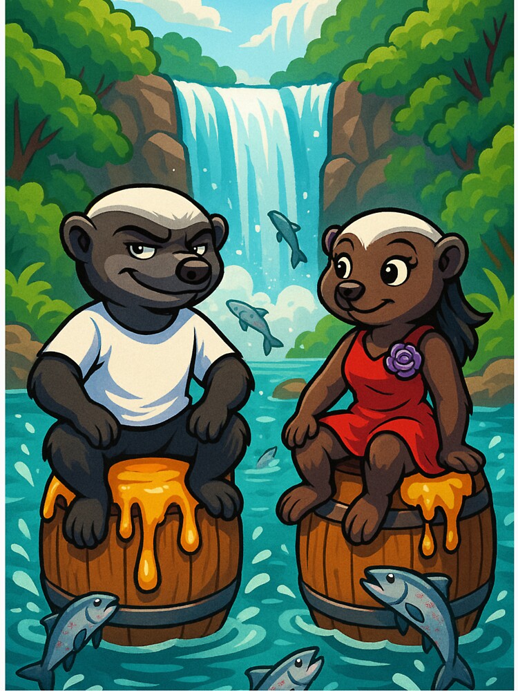 Caught Relaxing: Honey Badgers Take a Break from the Chaos Designs by Savage & Sweet Designs