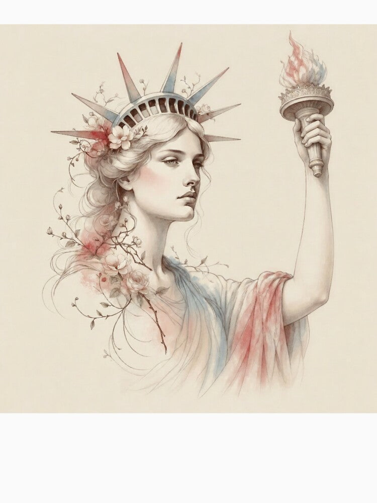 Lady Liberty with Torch by MKThreadsStudio