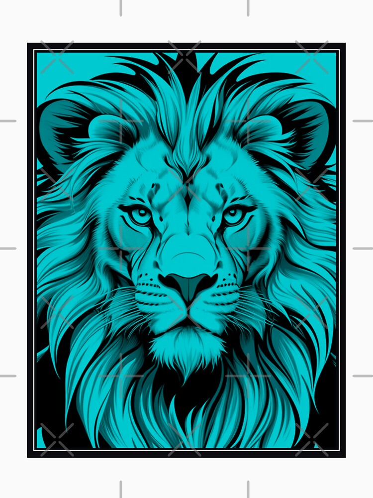 Light Blue Lion Illustration by NordicBadger