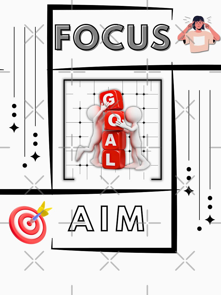 Focus on your goal meditational T-shirts by Pixel Craft Print