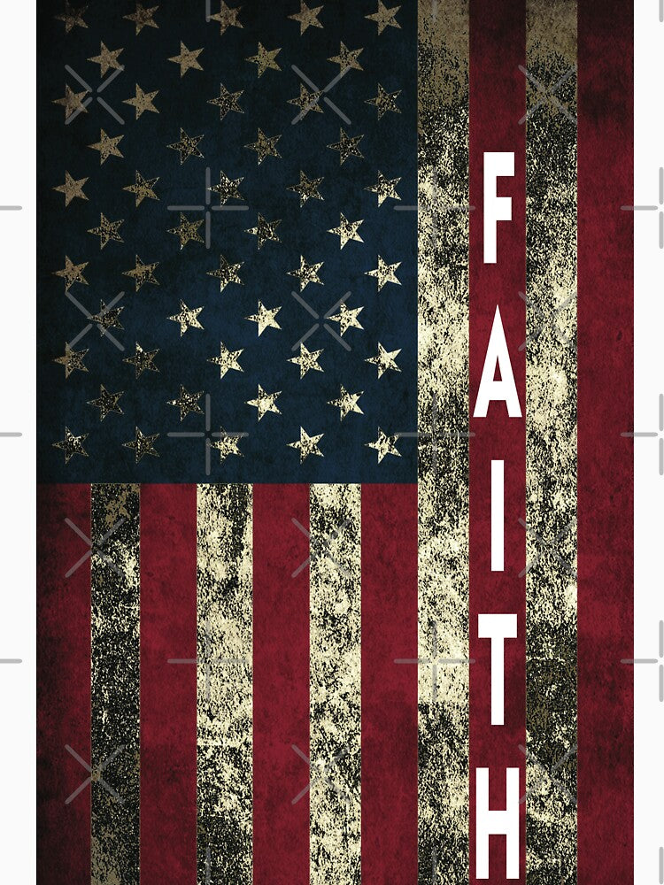 Faith Vintage American Flag by Feline Rockstars