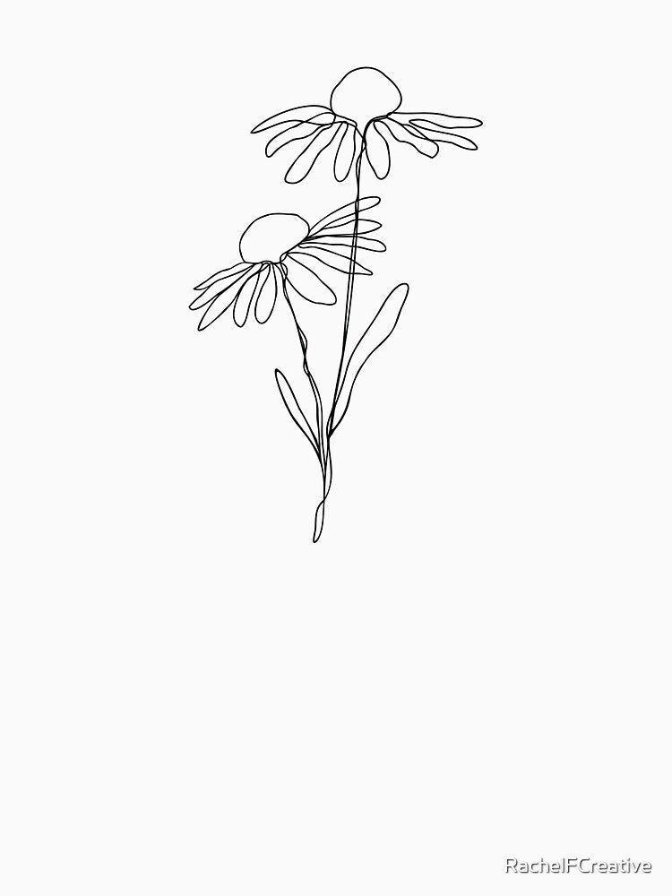 Daisy Single Line Art | Daisies Drawing | by RachelFCreative