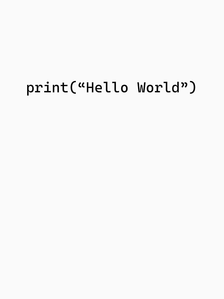 print Hello World code statement | Coding / Programming by Stackback