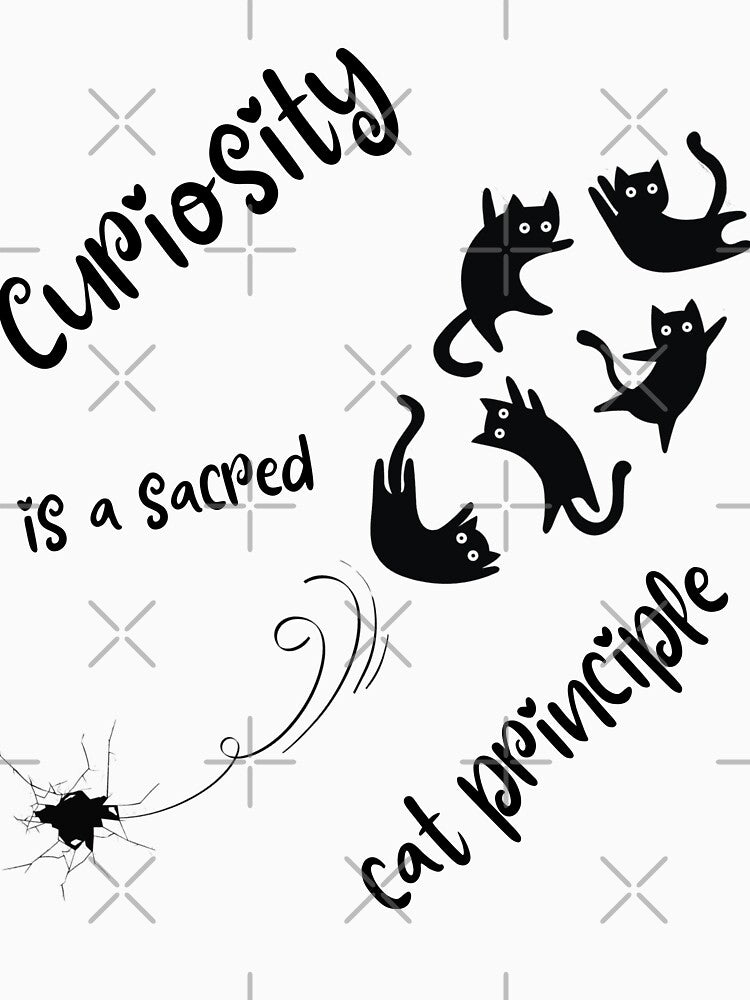 Curiosity Cats T-Shirt for Quirky Urban Pet Lovers by SmyrnaArtGalery