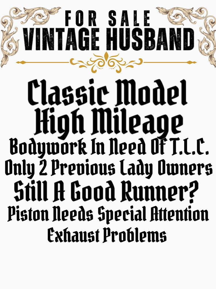 For Sale Vintage Husband Funny Married Couple Retro Mechanic Humor by Pixiorra