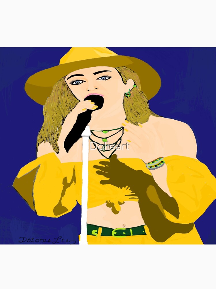 The Good Teenager Happily Singing With A Microphone by Dolieart