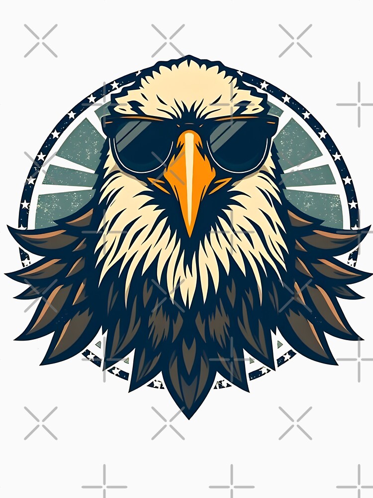 Vintage American Bald Eagle with Sunglasses Patriotic by 95kinimoD