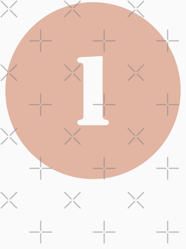 Number One (1) in Pink Circle by Ching Teoh
