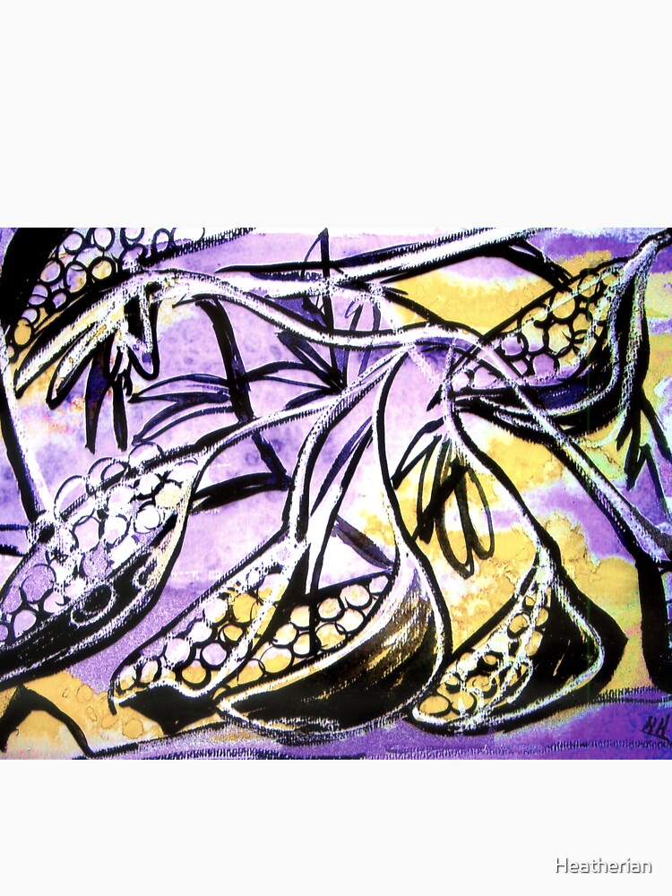 Seed Pods Mixed Media Painting by Heatherian