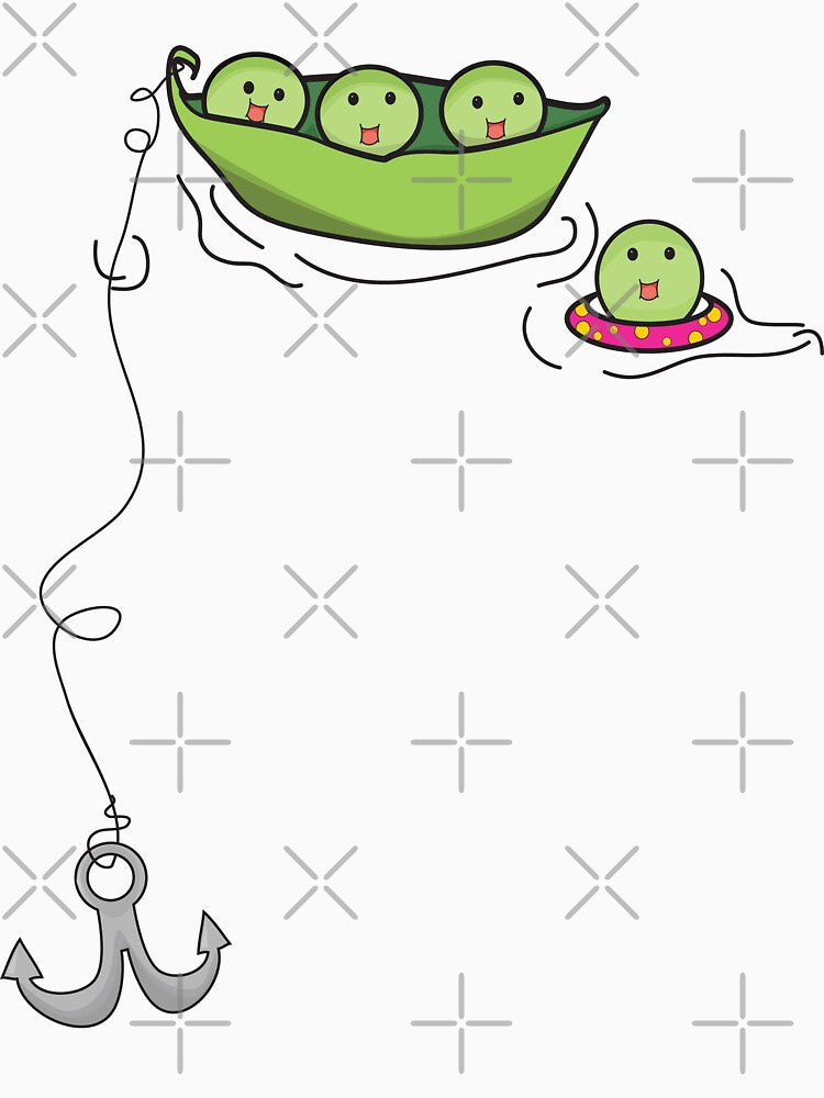 Three Peas in a Pod, One Swimming by Angie Seiffert