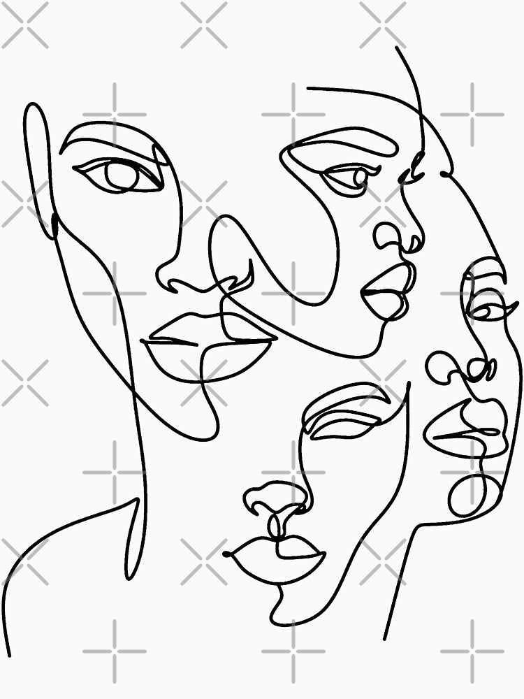 African woman Line drawing by Mjshamsi21