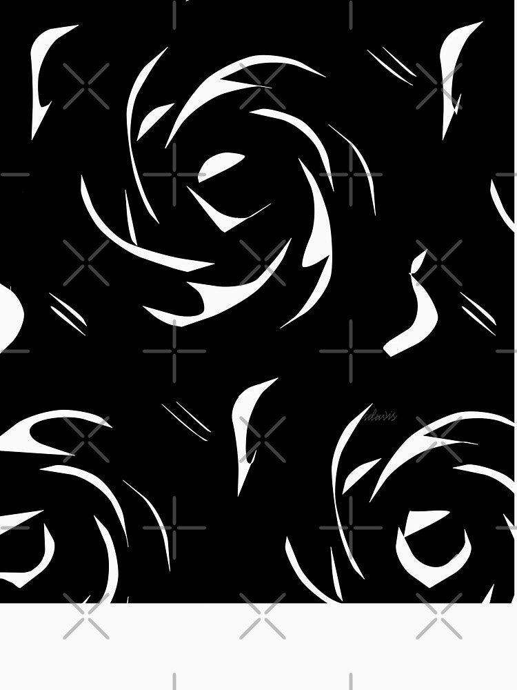 sd Abstract Black & White Swirl 105A by mandalafractal