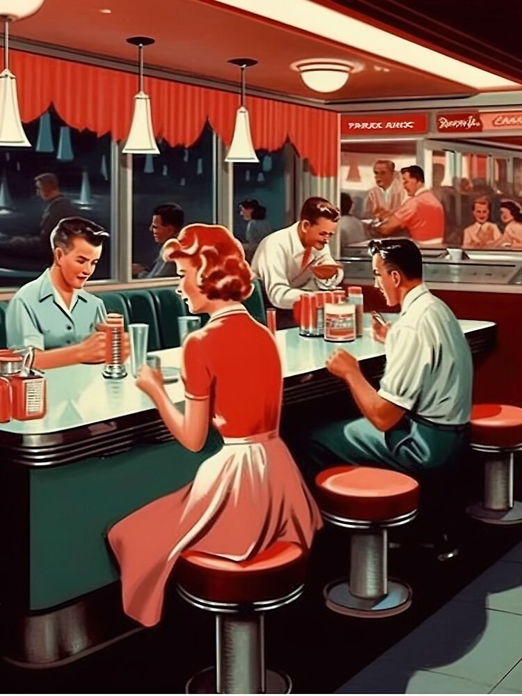 Retro Diner Delight: A Nostalgic Slice of Americana by Retro Type