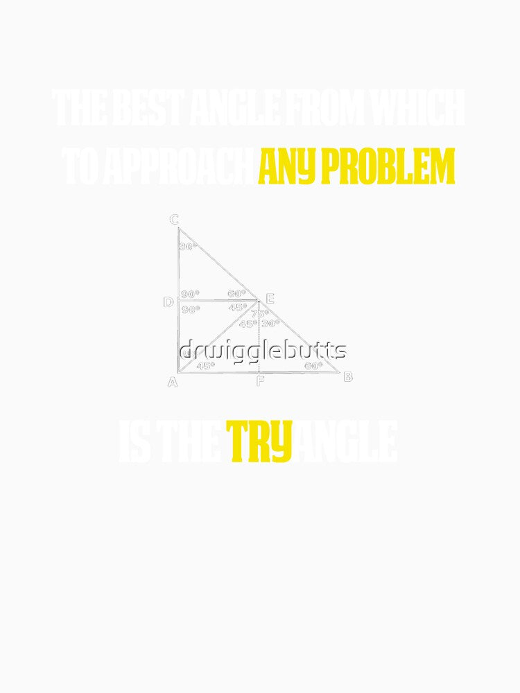 Funny Math Teacher Gift Try angle by drwigglebutts
