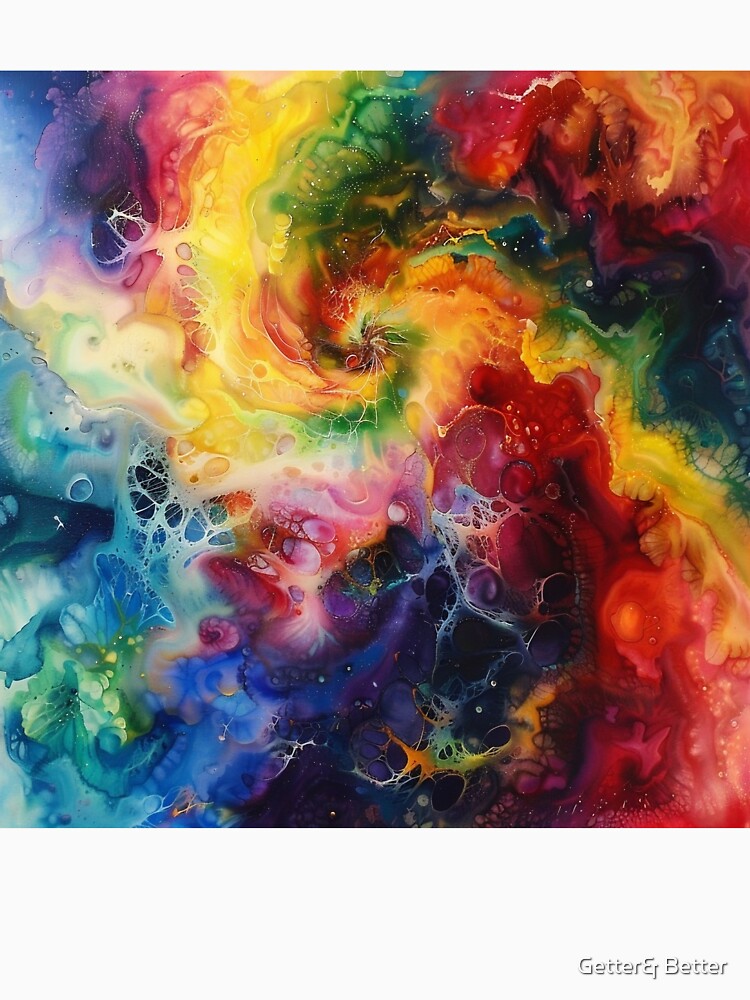 Spiral - Vibrantly Swirled Rainbow Tie-dye of Joyful Hues by Getter& Better