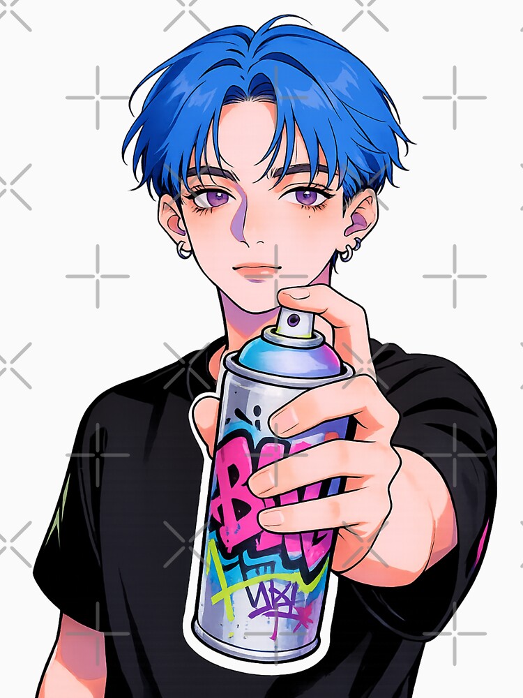 Urban Graffiti Style Boy – Street Art Aesthetic by Ministickertime