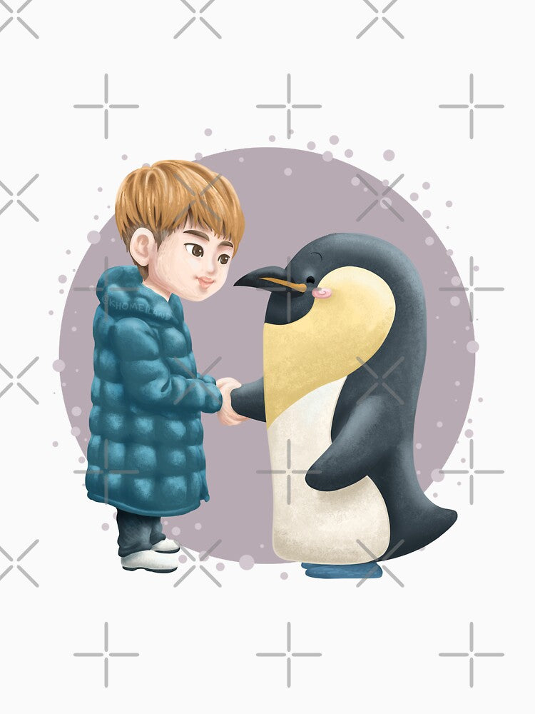 Kim Seokjin Shake Hand with Penguin by Khotekmei