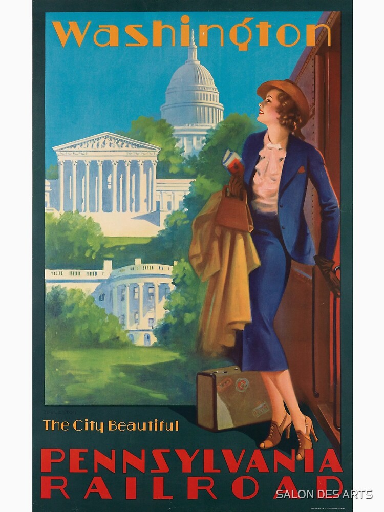 Washington, Pennsylvania Railroad - Vintage Travel Poster by SALON DES ARTS