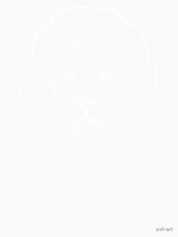 Lion in one line drawing by evk-art