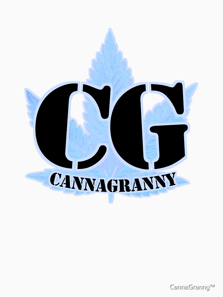 CannaGranny™ CG Blue Leaf Logo Design by  CannaGranny™