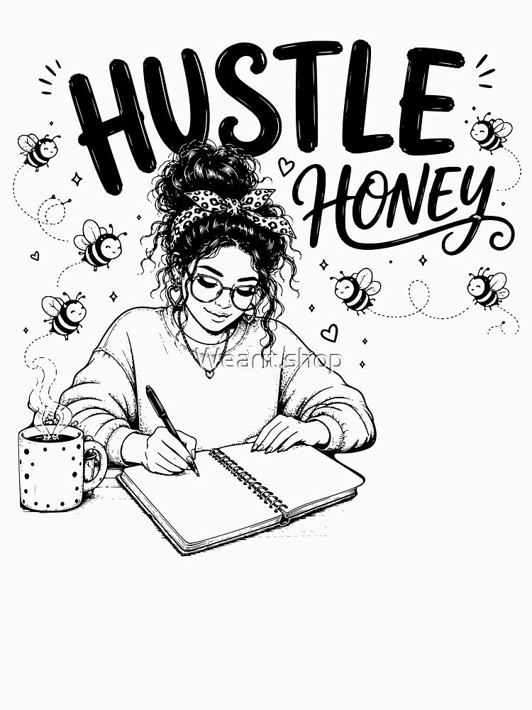 Hustle Honey Girl Boss Productivity Graphic by Wearit.shop