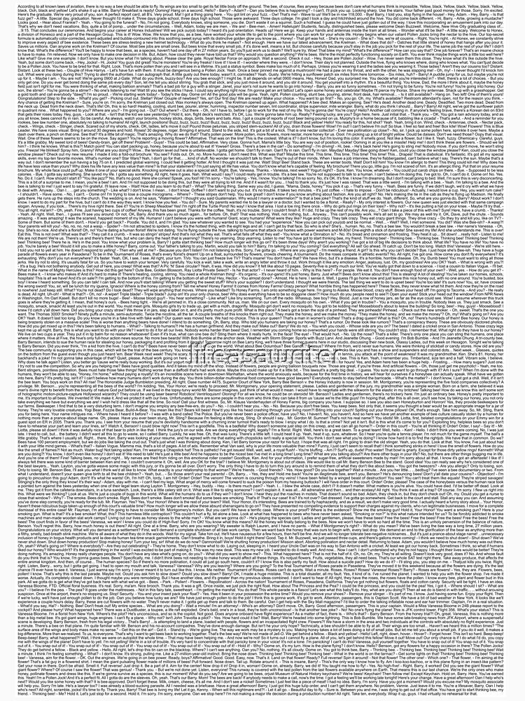 Bee Movie Script by lifeasawriter