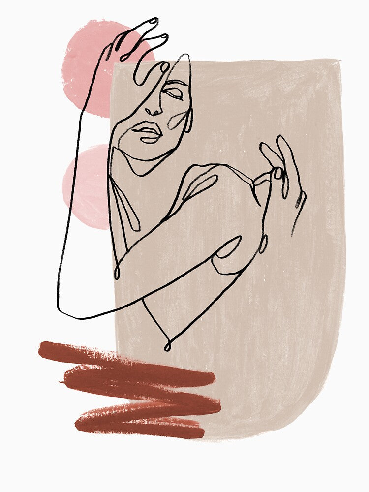 Woman Outline, Line Art, Line Drawing, One Line, Outline, Female, Minimalist by Krystian Paradowski