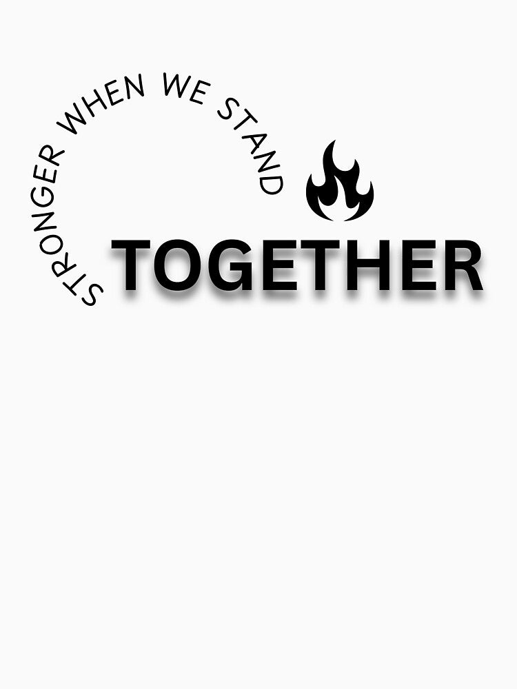 Stronger When We Stand Together | Unity Motivational Typography Design by Echo Thoughts