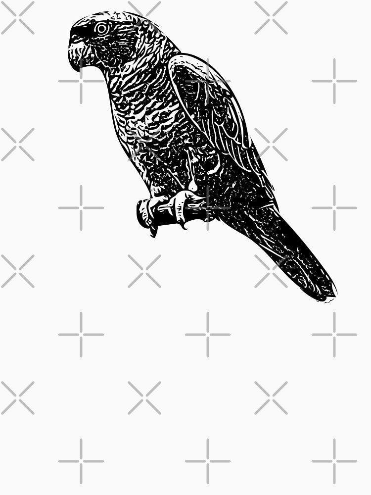 Lilac-crowned Finsch's Amazon Black Design by designsasstultd
